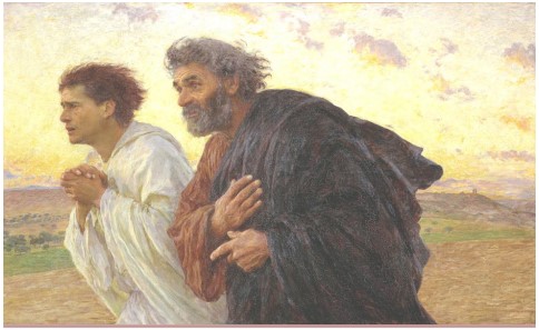 John and Peter running to the tomb