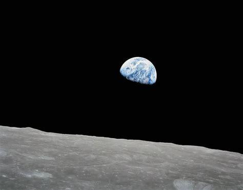 Earthrise, photographed from lunar orbit